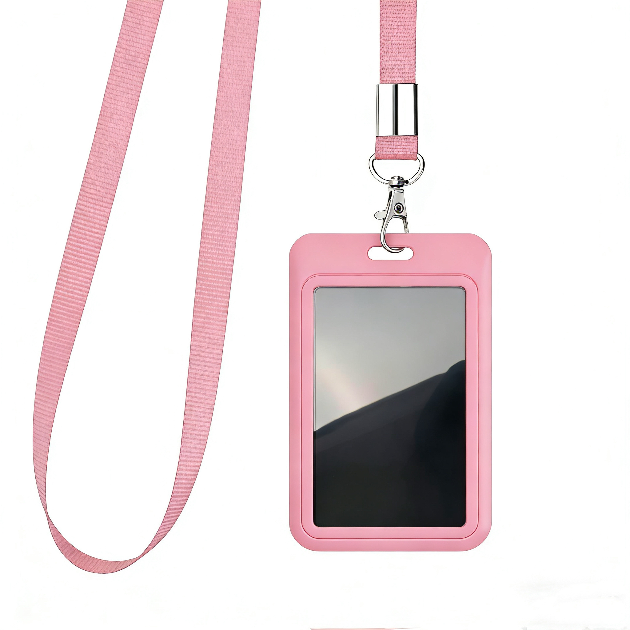 TEMU Vertical Hard Black Id Card Holder, Suitable For Office, School, Id Card, Credit Card, , License, Employee Id. Suitable For Women Mini Wallet,