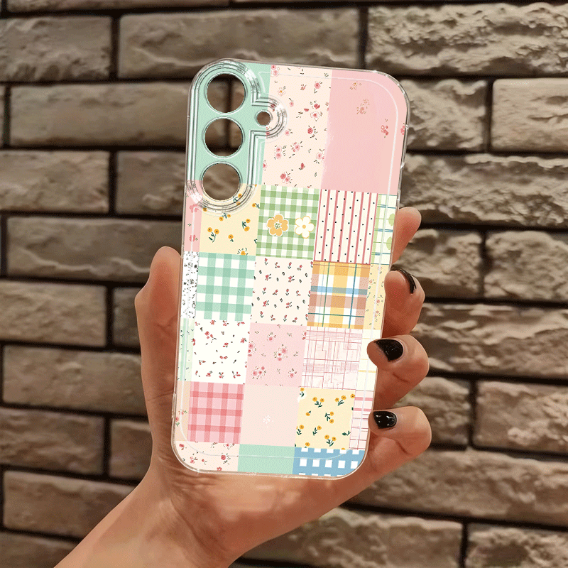 Trda zaščitna ovijalka za telefon: Krpana cvetlična vzorčna ovijalka za telefon, primerna za for Galaxy A02 A03S A04 A05S A06 A13 A14 A15 A16 5G