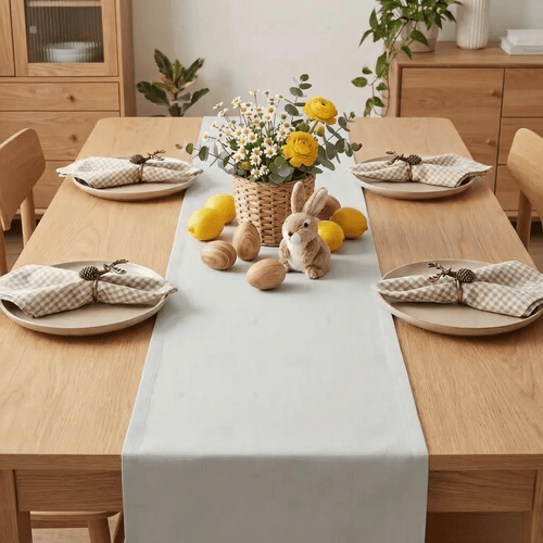 minimalist table runner textured polyester fabric simple solid colored tea cloth for decoration in guesthouses and tea rooms enhances space aesthetic