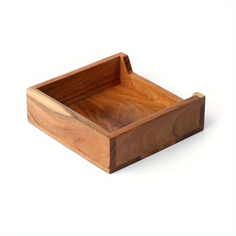 acacia wood tissue holder box rectangular 8x8x2 inch bathroom organizer with lid durable wooden storage for tissues toiletries essentials natural     for bathroom or kitchen bathroom organizers and storage     Product details 4