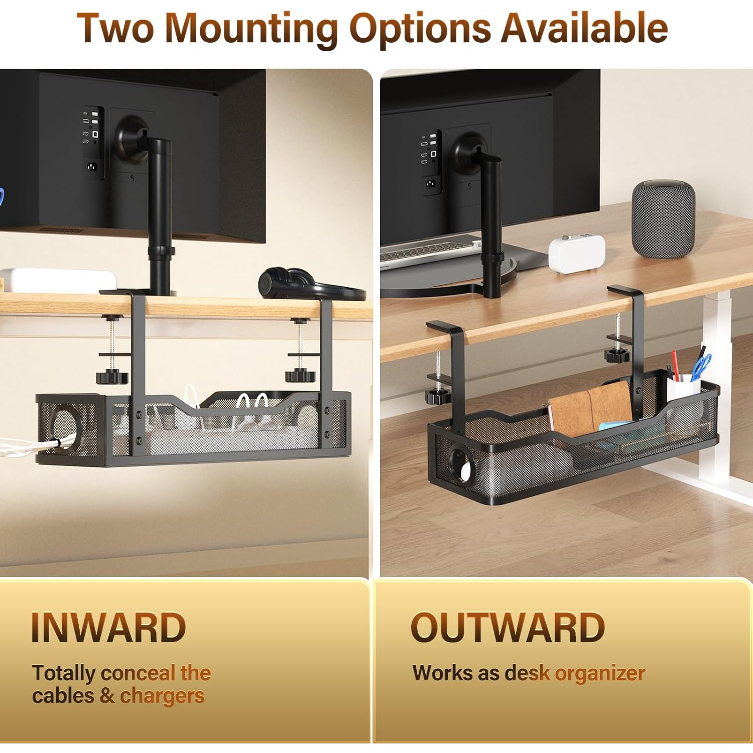 Under Desk Cable Management Box for Organized Workspaces
