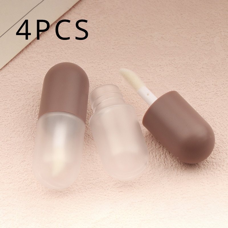 Image of Set Of 4 Mini Capsule Foundations And A Dropper Bottle With An Applicator Stick, Featuring A Low-irritant Plastic Oval Squeezer, Designed For Leak-proof Travel Essentials, Hand Wash Only
