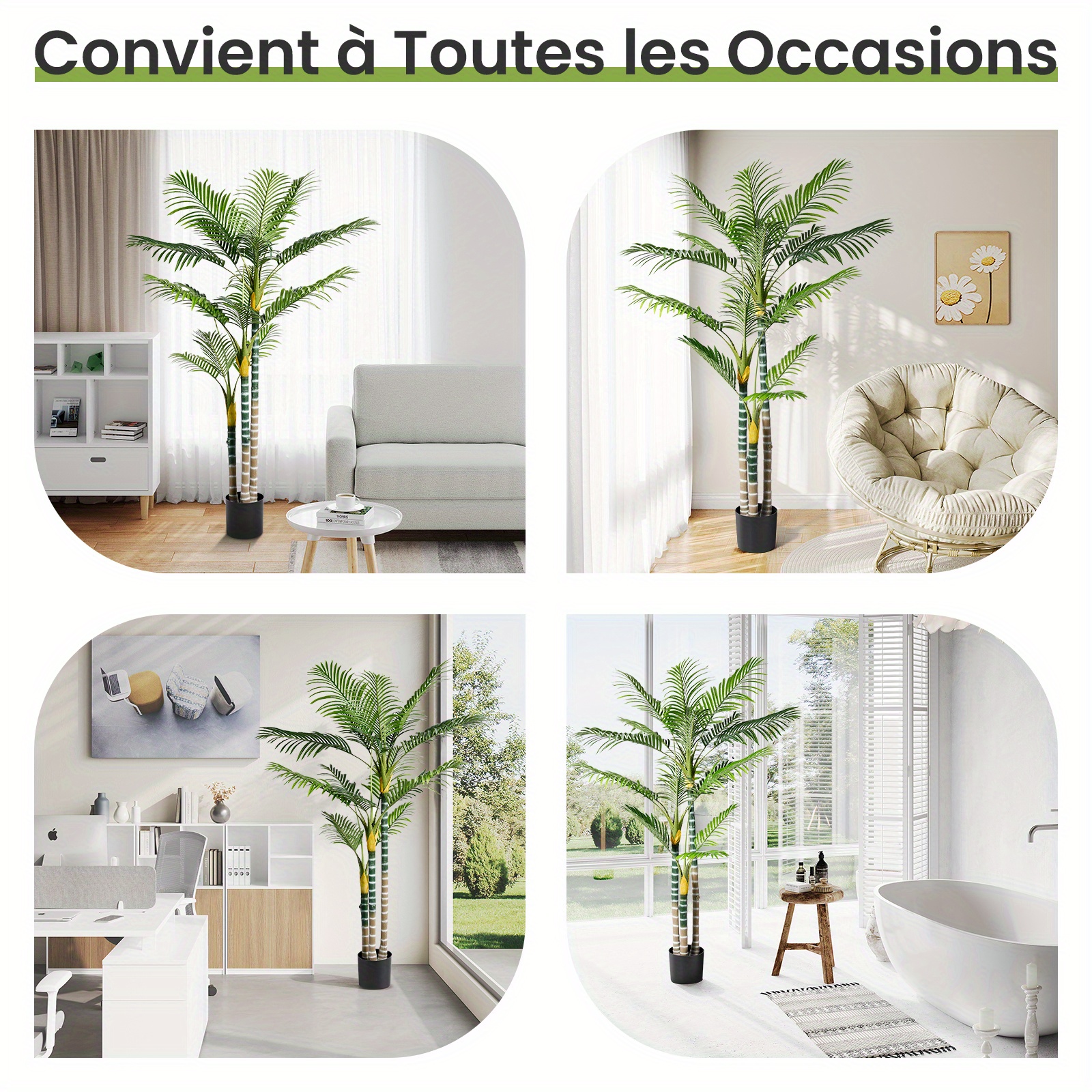 180cm/120cm Kunstmatige Palmboom Decoratie Kunstplant