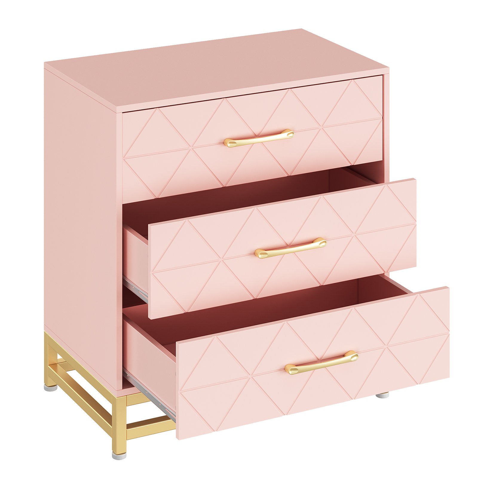 Image of 3-drawer Storage Cabinet Vertical Slim Organizer Tower Dresser Chest For Bedroom Closet Entryway Hallway Living Room Home Furniture, 60x 40x 73cm
