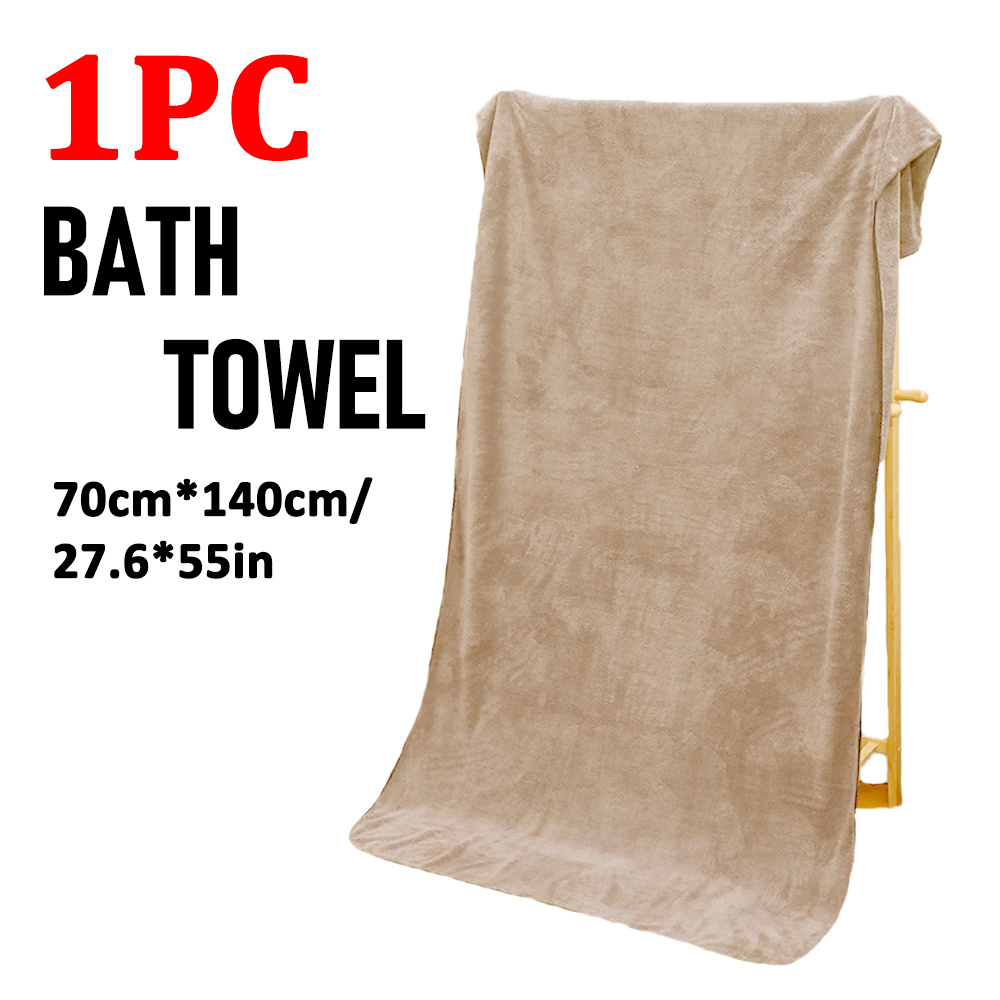 TEMU 1pc Extra Large Serviette de Bain Colorée/1pc Serviette de Bain Colorée, Matériau en Microfibre, 200X120Cm/78.7X47.2In Ou 70X140Cm/27.6X55In,