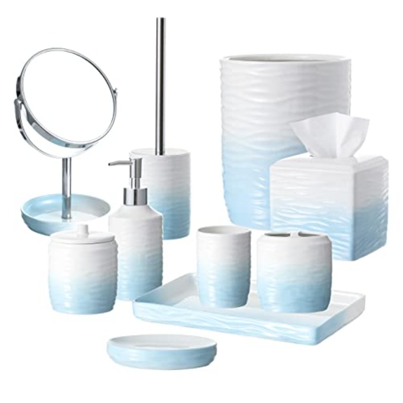 ceramic tissue holder box - modern bathroom decor with   lid, elegant toilet paper organizer for bathroom, kitchen, living room - durable ceramic construction, minimalist home decoration in   gradient (compatible with standard tissues), tissue box holder, facial tissue holder, kleenex box holder, kleenex box cover, tissue box cover Product details 6
