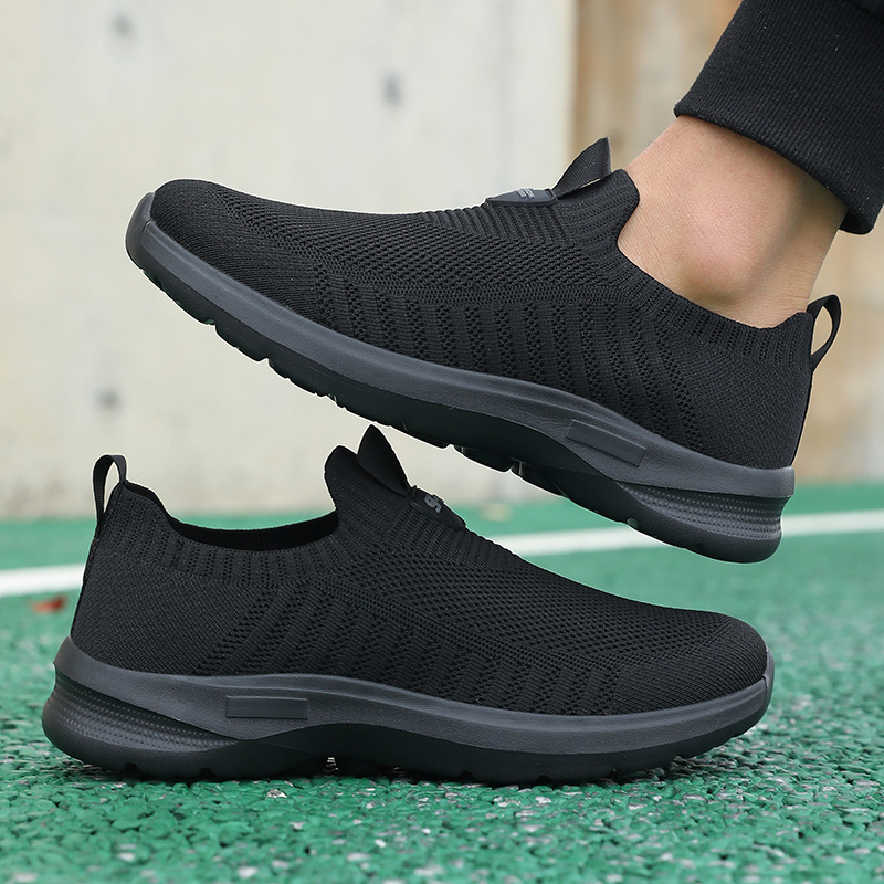 mens casual slip on loafers breathable mesh upper outdoor sports fitness running shoes