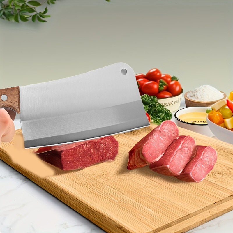 

1/ 2pcs Heavy Duty Stainless Steel Chinese Kitchen Knife, Chef's Knife For Household Use