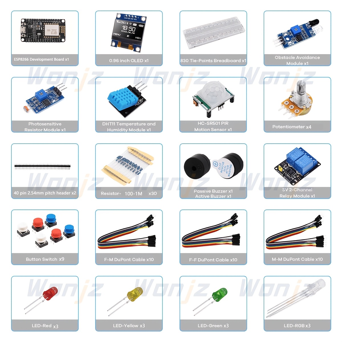 ESP8266 & ESP32 Logic Learning Kit | Science-Education Components Purpose-Built for Classroom Teaching, No or Display Required