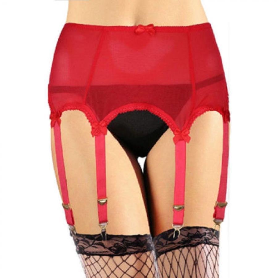 stocking for garter belt Sexy Fishnet Thigh High Stockings With Sweet Spicy Garter Belt main image 0
