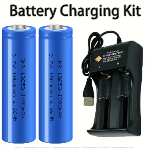 4 2pcs 18650 3 7v li ion rechargeable battery two slot charger 1800mah button top 18650 rechargeable batteries used for solar lights string lights remote controls mouse flashlights etc