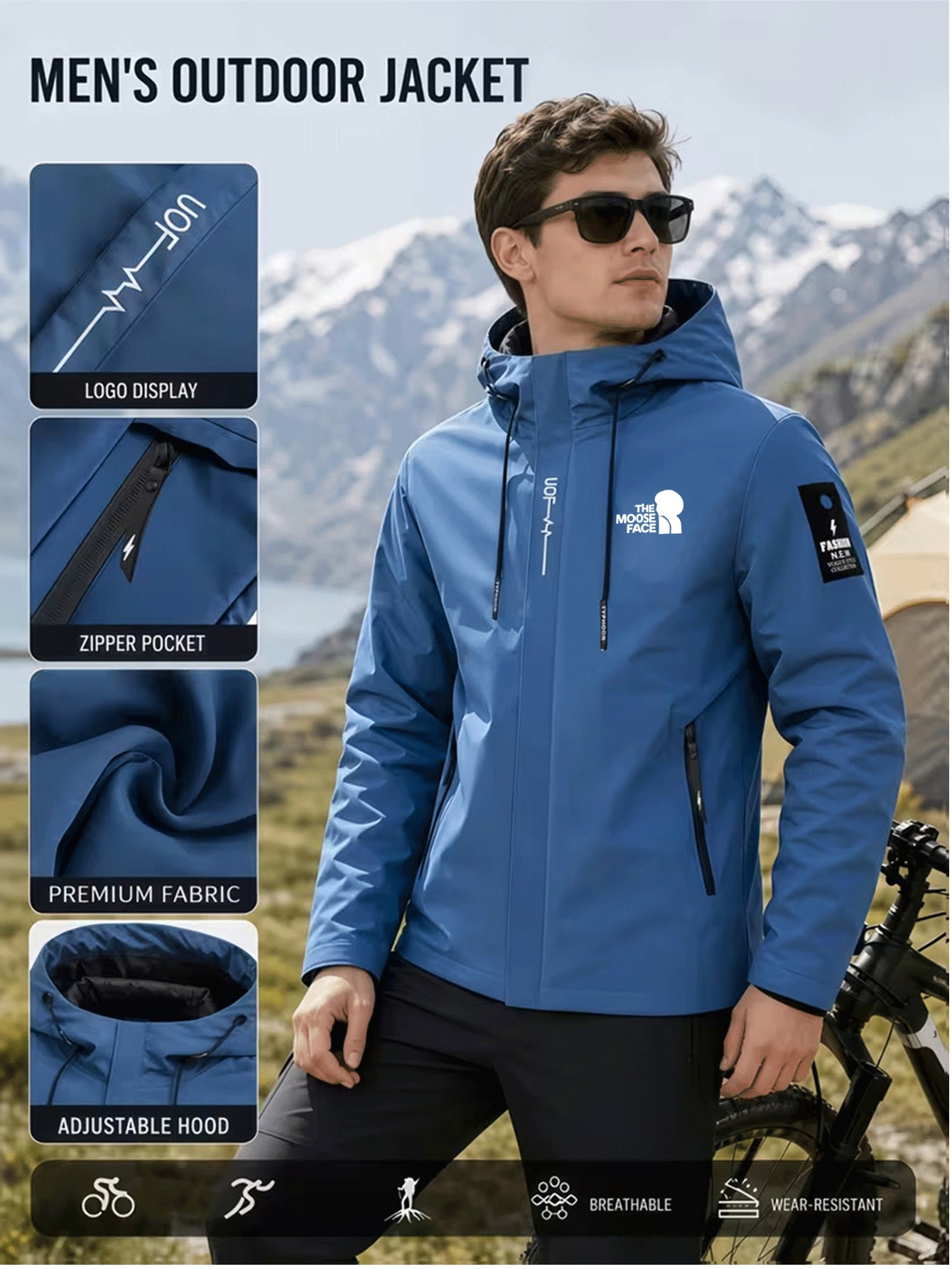 Men's Autumn/Winter Jacket, Full-Zip Hooded Coat