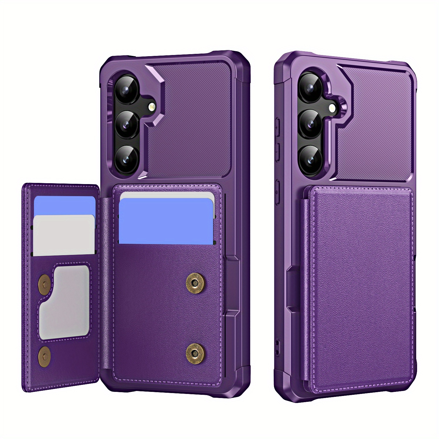TEMU Phone Case: Zm12 New Flip Stand Card Holder Phone Case, Suitable For Galaxy