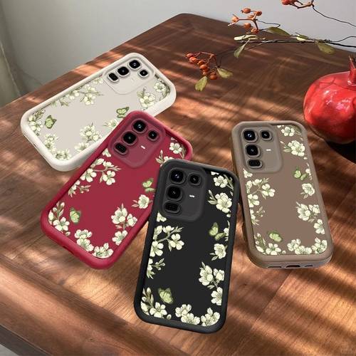 phone case for note shockproof tpu phone case elegant decorative pattern with flowers and green leaves background element stylish protective cover