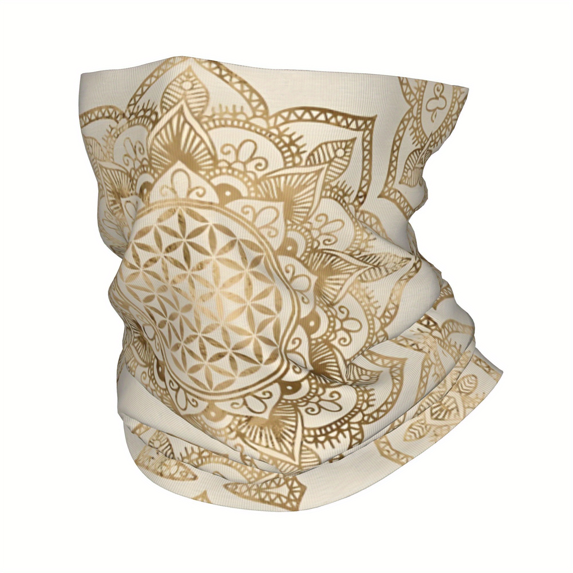 Mandala Retro Headband Neck Thin Men Women Hiking Tube Scarf Face2d Print Design