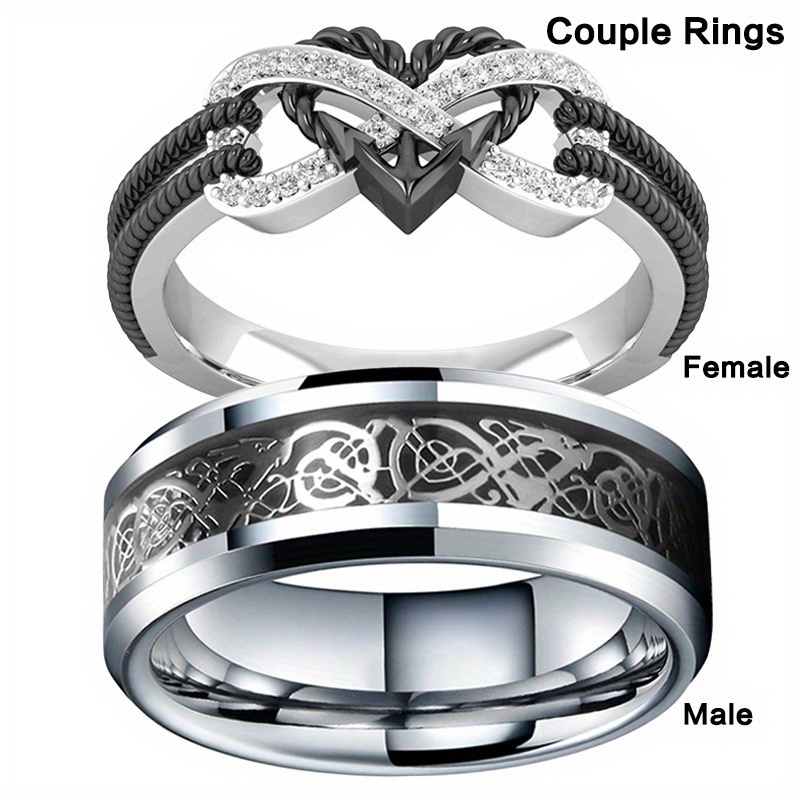 

A Couple's Ring With A New Ring, Popular Women's Matching Ring, Couple's Bracelet Suitable For Dates And Engagements