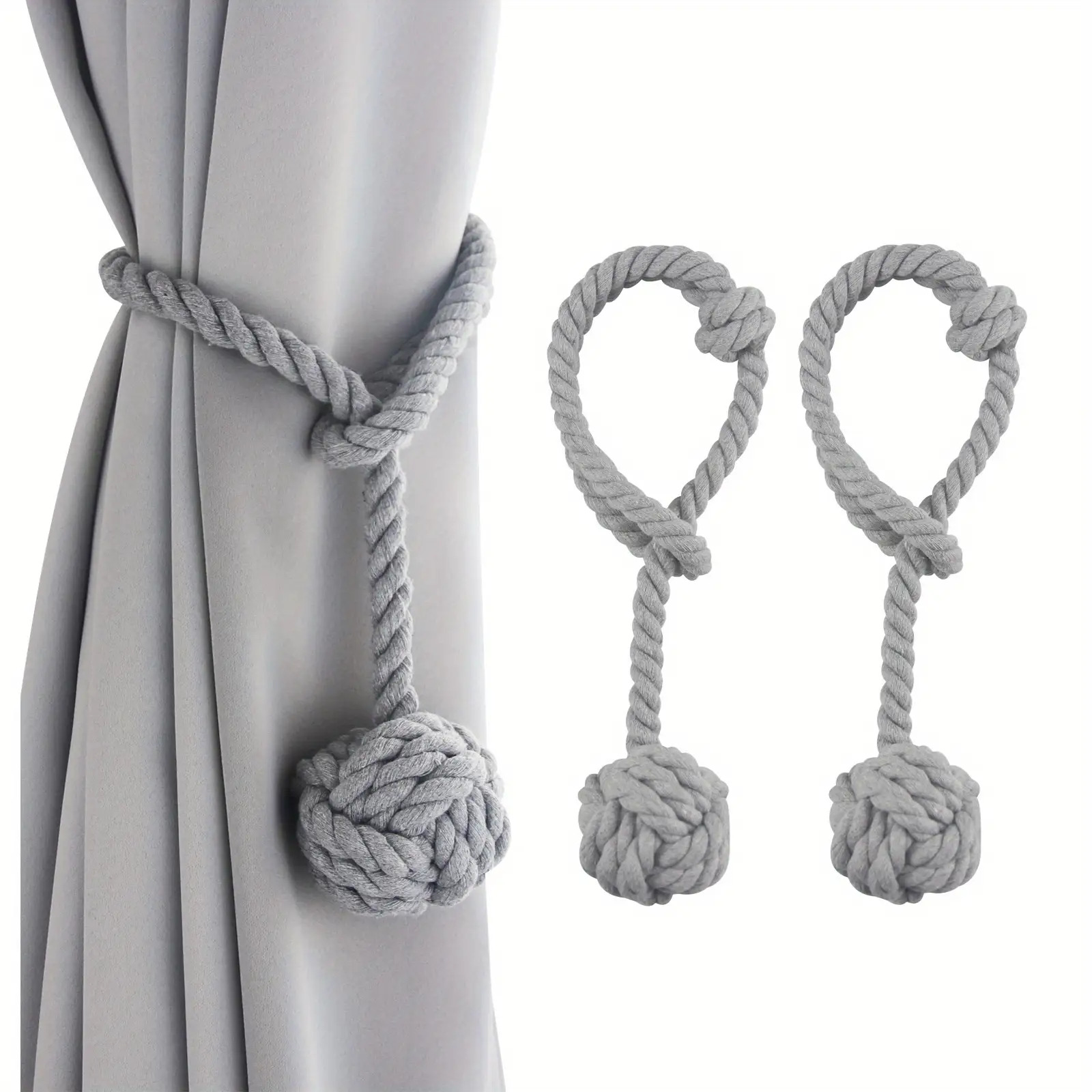 TEMU 2pcs High-end Nordic Minimalist Curtain Straps With Tassels| Multifunctional Home Curtain Storage| Suitable For Curtain Decoration In Bedrooms,