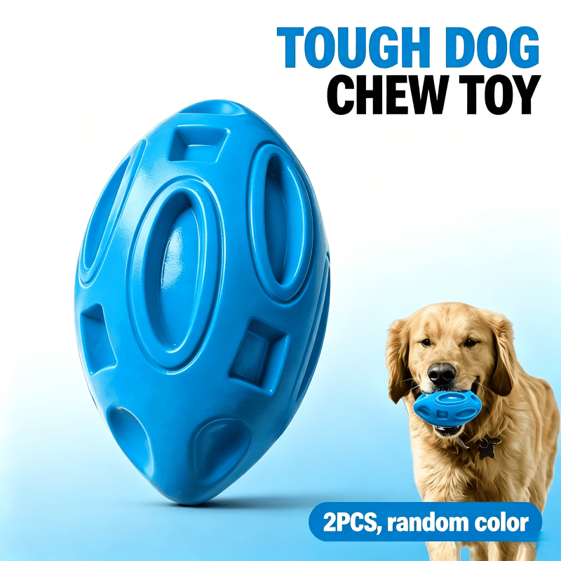 TEMU 2pcs Random Color Squeaky Dog Chew Toy, Durable Chew Ball Designed For Heavy Chewers, Ideal For Teeth Grinding And Entertainment, Perfect Gift