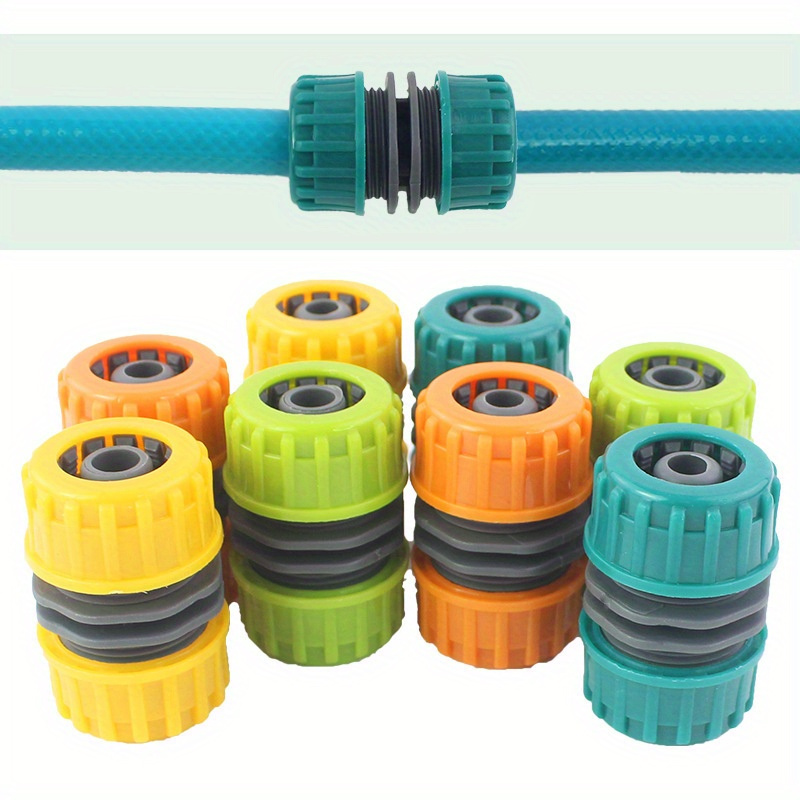 TEMU Universal Garden Hose Quick Connector, Plastic Material Gardening Hose Fitting Accessory, Repair Connector And Adapter, Adopting , Compatible