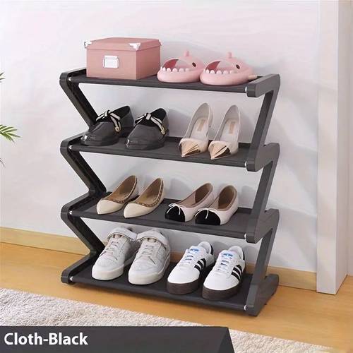 4 level independent shoe organizers z shaped versatile storage shelves for different room styles easy assembly without tools ground based shoe storage a sturdy for home and college dorms