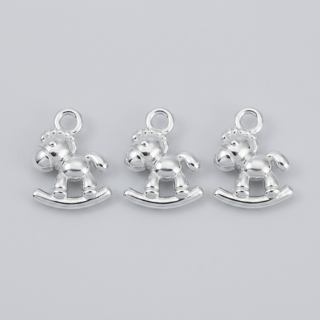 3pcs Exquisite Copper Tricycle-Shaped Pendant Set