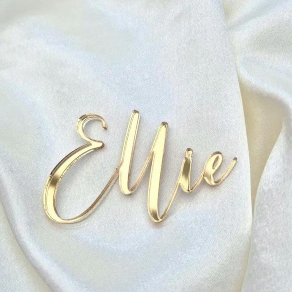 TEMU 1pc Custom Card Decoration, Custom Acrylic Name Party Cake Topper, Personalized Name Cupcake Topper, Custom Wedding Favor, Mini Cake Topper