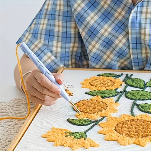 2pcs knit embroidery set handmade thickened material colorful crochet and knitting projects