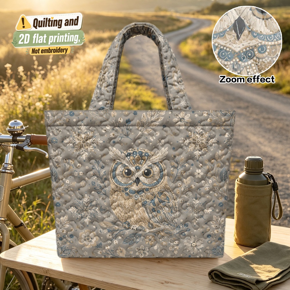 item picture quilted and 2d flat printing non embroidered 1pc winter floral   stylish tote bag durable soft strap handbag   work gym and travel