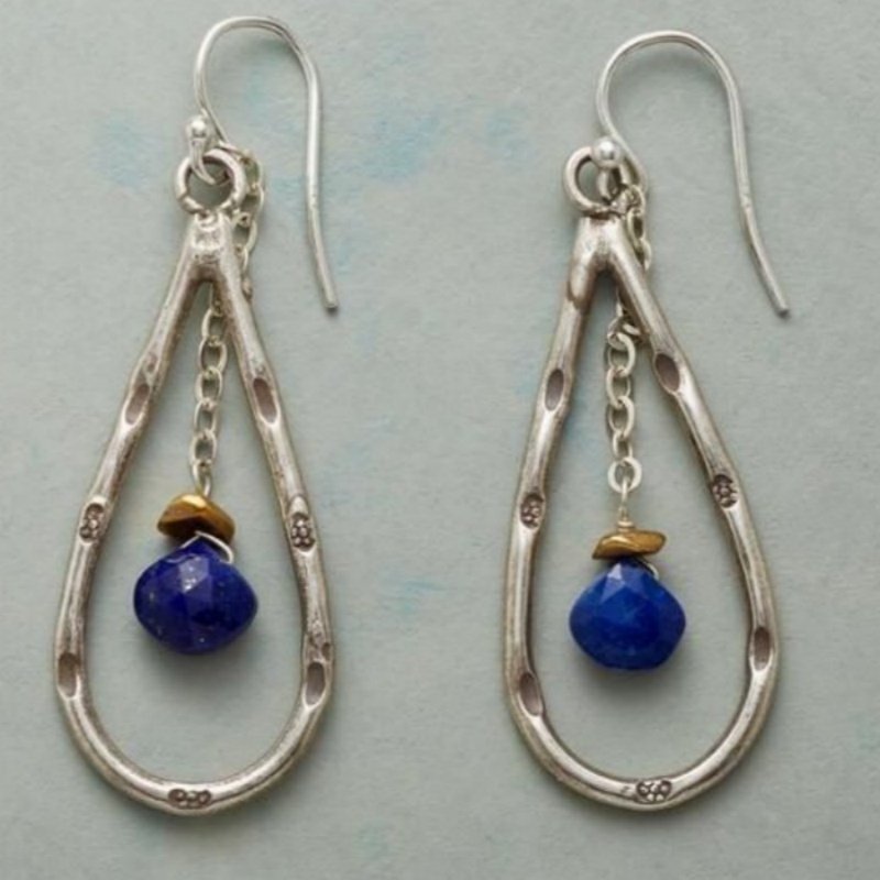 Women's Bohemian Vintage Water Droplet Pendant Earrings