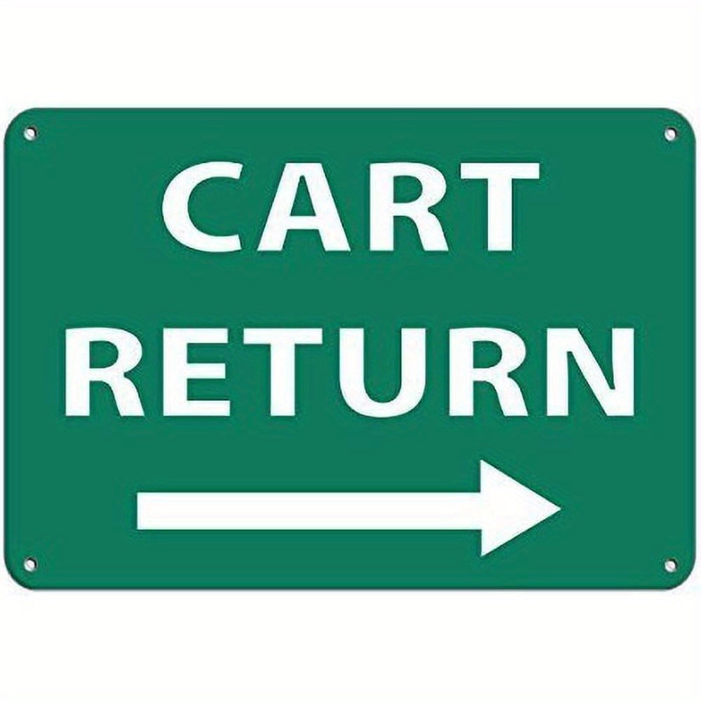 TEMU Not C Return Right Arrow Activity Sign Golf Retro Sign Vintage Metal Poster Warning Signs Iron Art Hanging Wall Decoration Yard Pub Club Gift