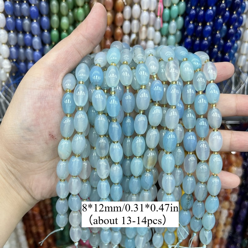 8X12Mm Vibrant Natural Stone Rice Beads Collection