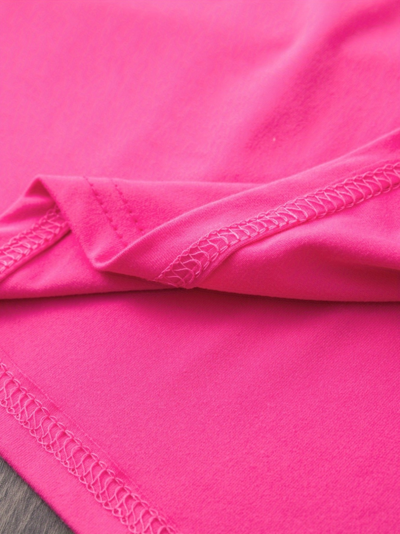 Letter print t-shirt, short sleeve crew neck casual top, Women's clothing