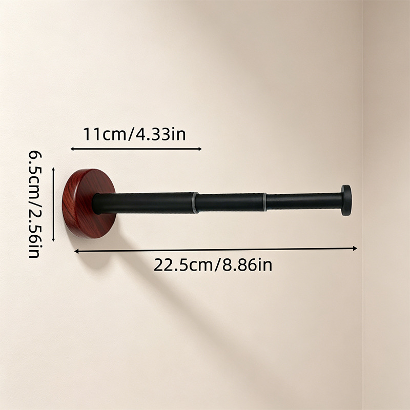 TEMU Vintage-style Retractable Telescopic Clothes Hanger, No-drill Wall-mounted Balcony Telescopic Rod, Bathroom Drying Rack Storage Organizer,