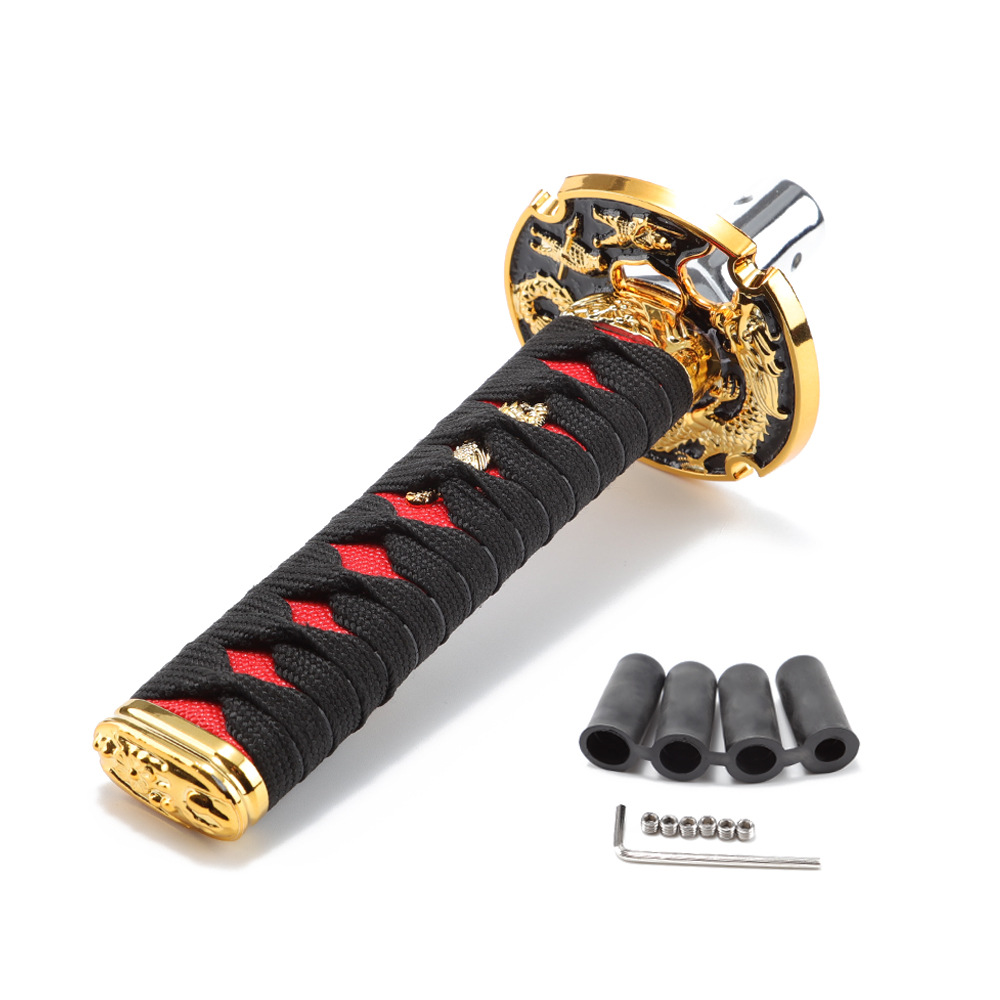 TEMU Shift Handle Universal Sword Gear Shift Knob Manual Stick Shift Knob With 4 Adapters Car Replacement Shift Handle