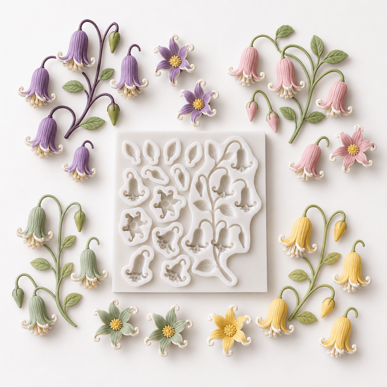 TEMU Silicone Resin Molds, Flower Candle Mould, Diy Craft Tools For Resin Jewelry Accessory Craft, Suitable For Candle Wax, Soap Craft & Plaster