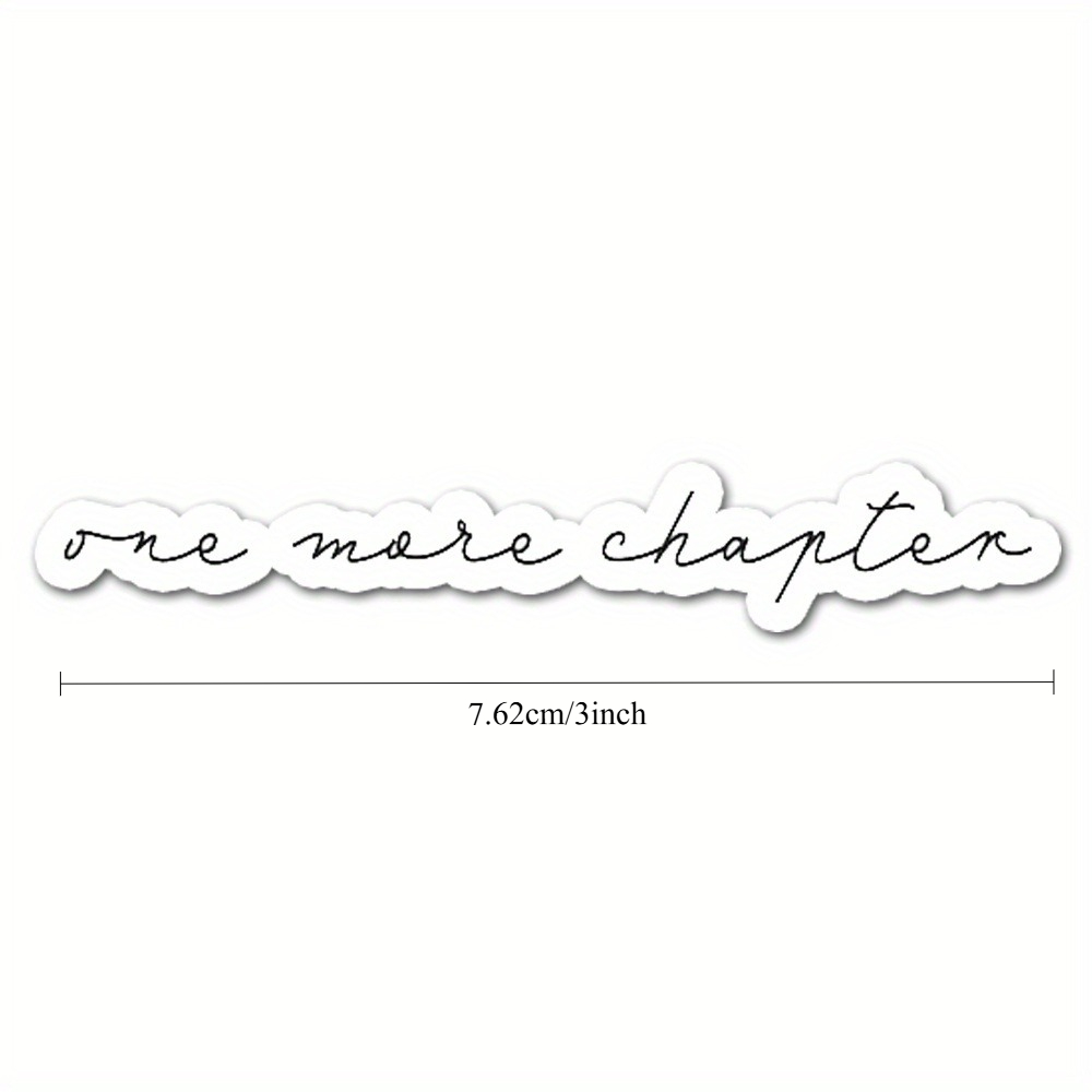 'one More ' Vinyl Decal, Shiny Surface, Paper Composition, For Use, Great For Book Lovers, Decoration For Vehicles, Water Bottles, E-readers - An Present For Readers