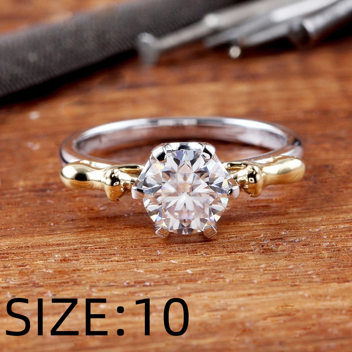 Exquisite Puppy-Shaped Synthetic Zircon Ring