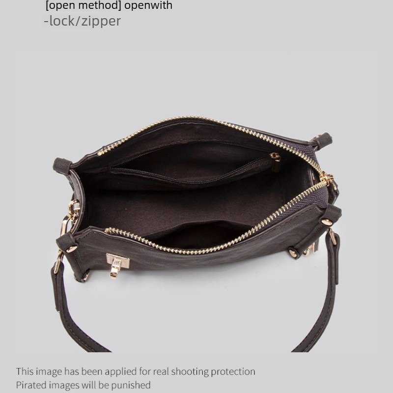 Retro Cowhide Texture Crossbody Bag For Women Casual Tote Bag_voghion.com