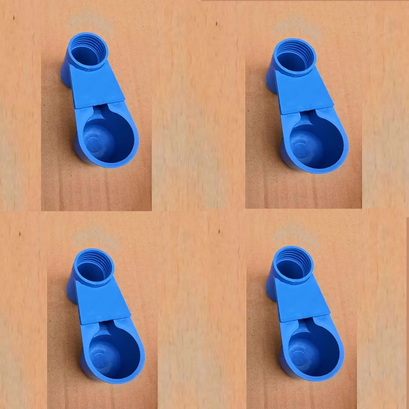 TEMU 4pcs Of Blue Bird Feeding Water Dispensers, Physical Water Feeding, Pp Water Dispensers, Dual Nozzles, Suitable For Parrots, Pigeons, Chickens,