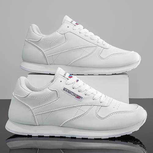 mens casual athletic shoes fashionable trendy white sneakers solid classic footwear breathable comfortable lining suitable for training travel and daily wear large size mens shoes