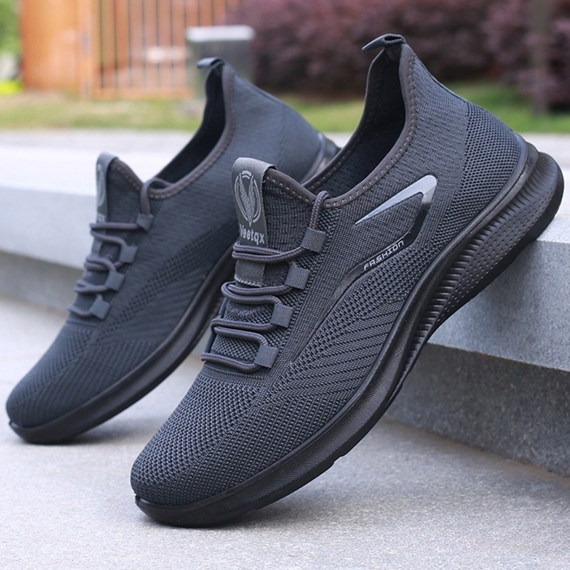 TEMU Men Breathable Mesh Sneakers - Lightweight Low- Shoes For Running, Hiking, Gym & Casual Wear - , Hiking Footwear, Sleek Sporty Design, Outdoor