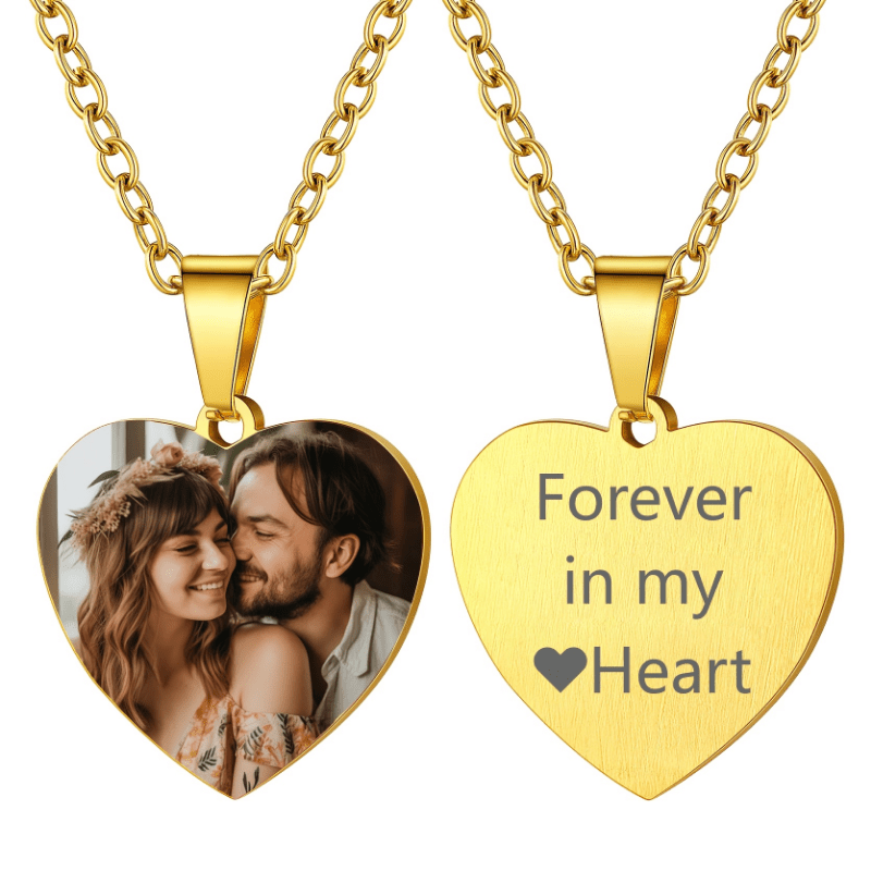 Personalized Custom Colored Photo Necklace — Meaningful Gift