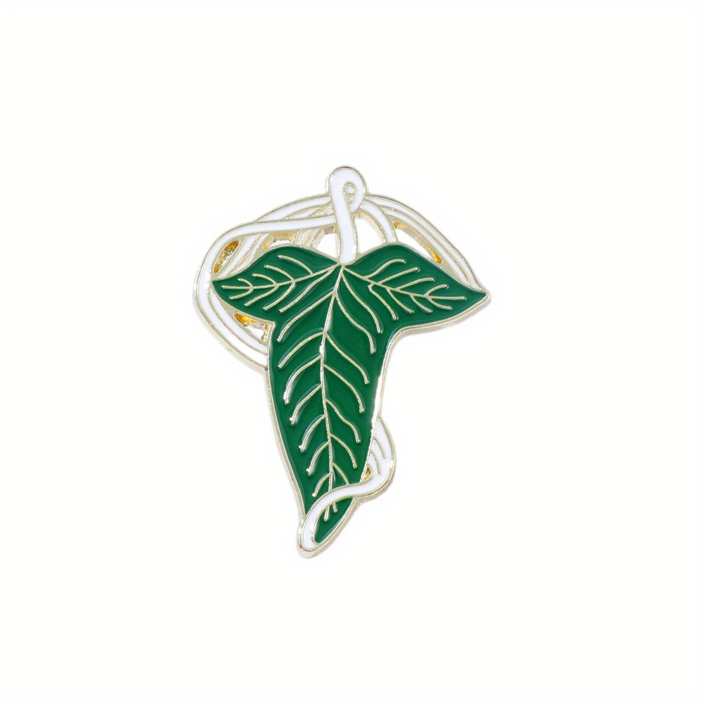 1pc Creative Cartoon Brooch Cute Leaf Shaped Enamel Pin Backpack Clothing Jewelry Metal Badge Additions A Gift For