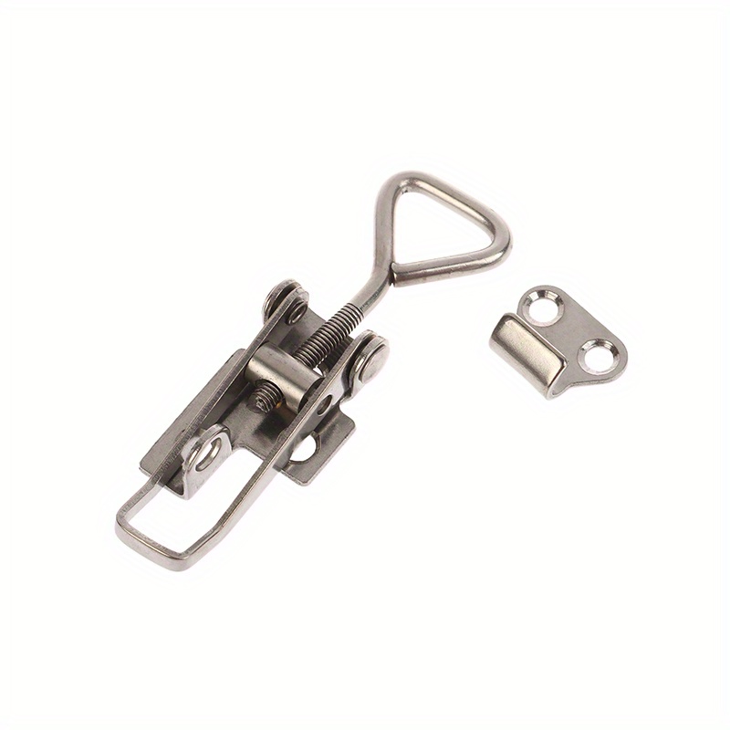 TEMU 1pc 304 Stainless Steel Clamp Deck Hasp Lock Boat Additions Locker Anti Rattle Latch Fastener Clamp Marine Fastener