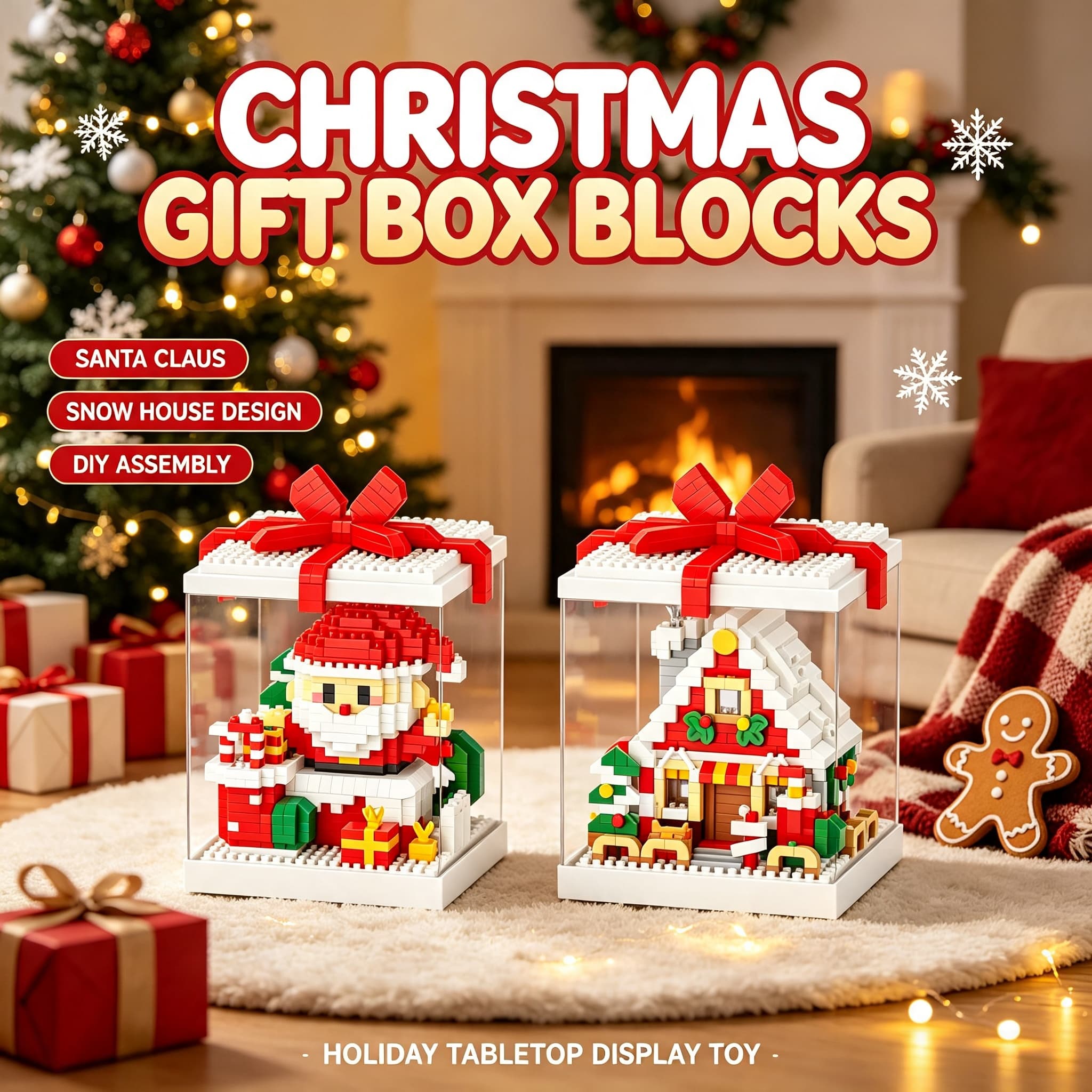 Christmas Mini Building Blocks Assembly Micro Bricks