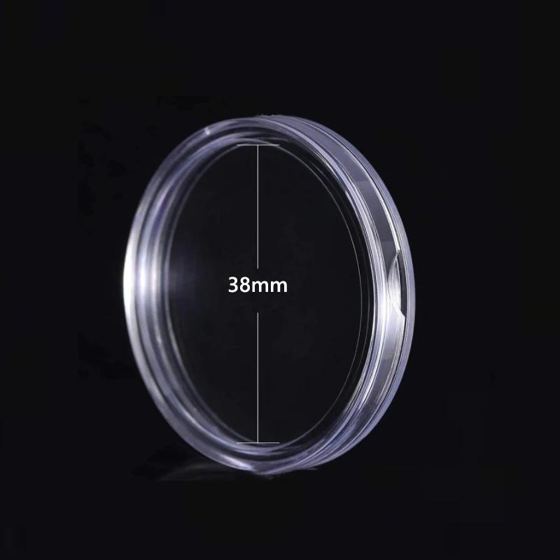 25pcs 21-45mm Transparent Capsules Clear Round Plastic Coin Container Case For Coin Collecting Supplies