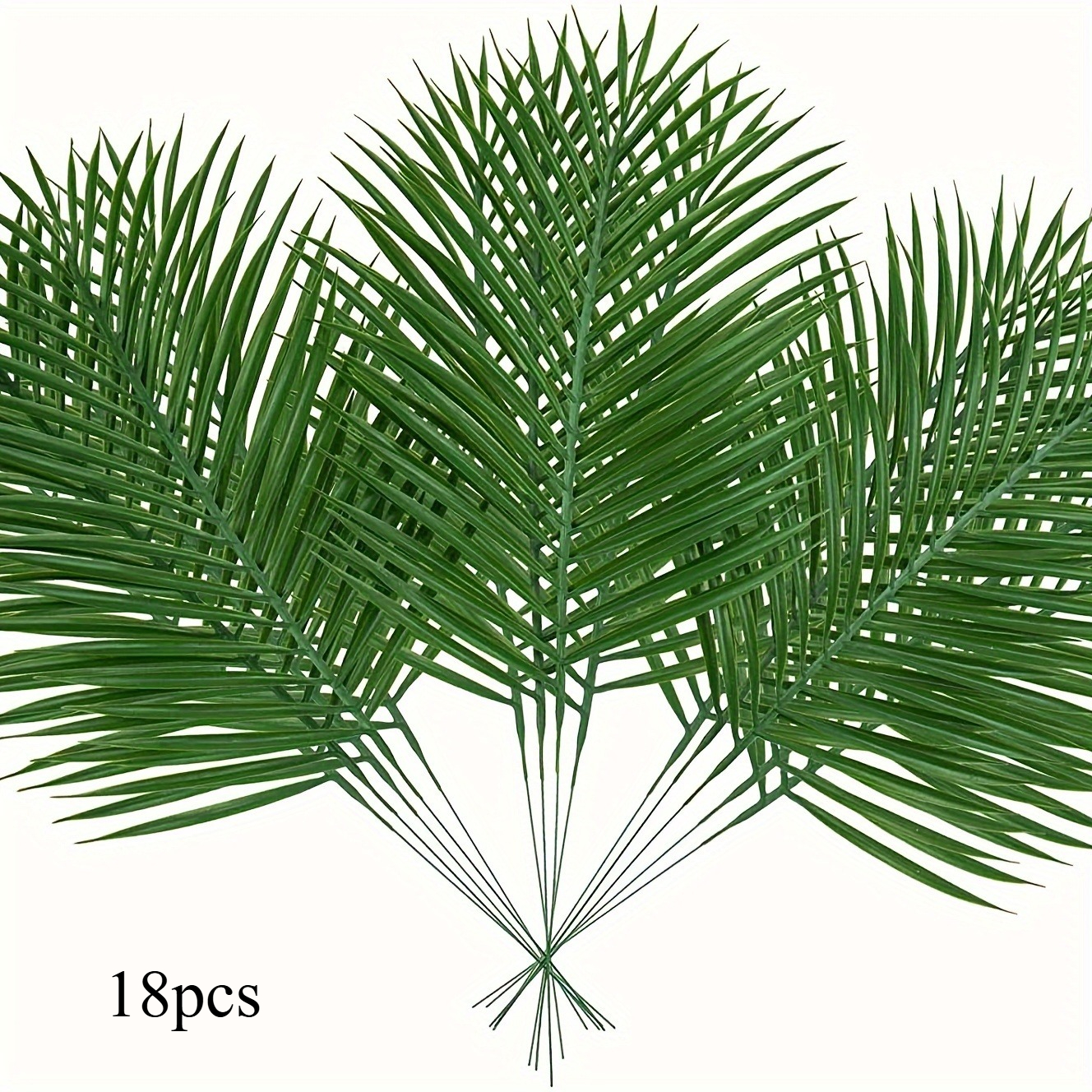 TEMU 18 pièces de feuilles de palmier artificielles, fleurs de Spathiphyllum réalistes pour décoration de fête, décoration de mariage , décoration de