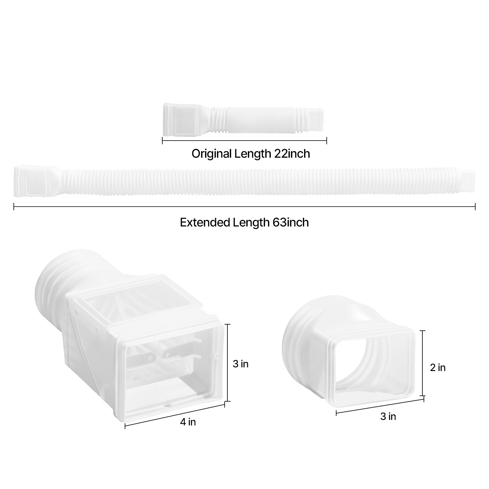 Temu – TEMU Sewer Extension Line Flexible Sewer Extension Line White