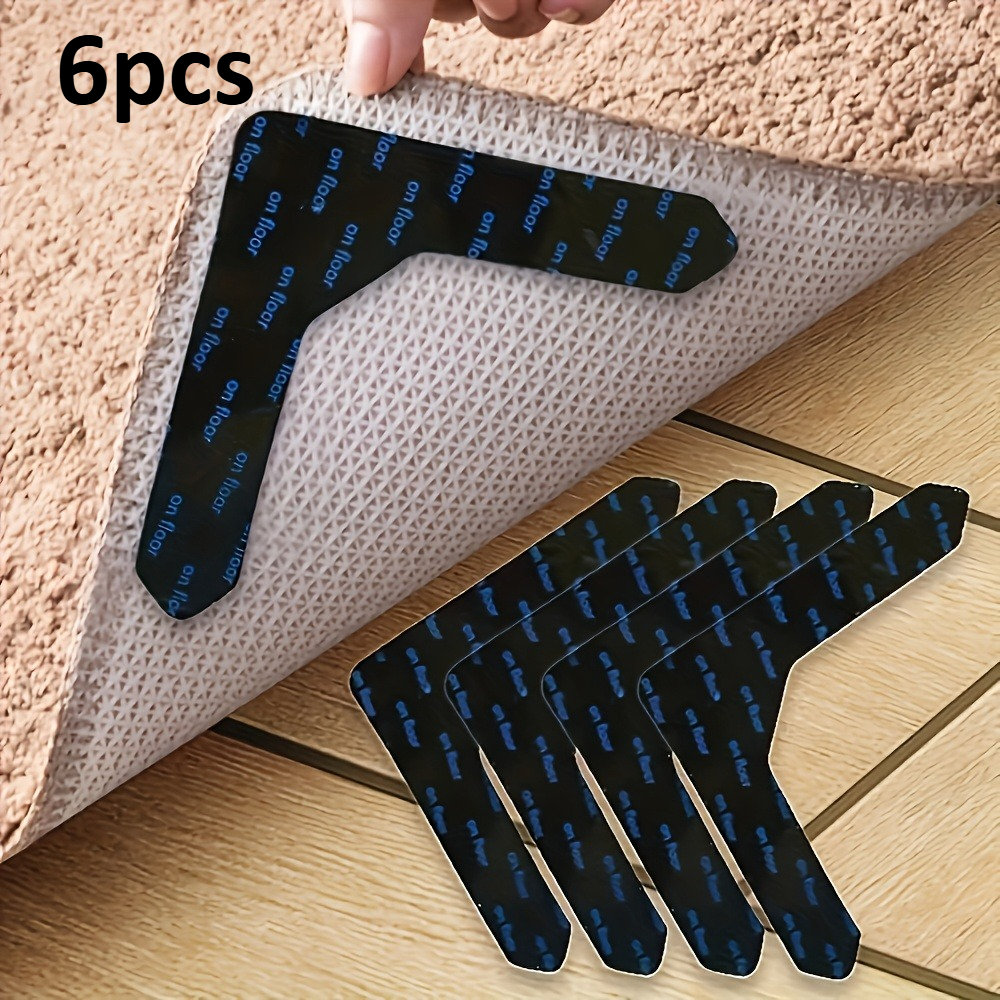 Image of Reusable Carpet Anti-slip Stickers, Double-sided Adhesive , Specifically For Hardwood Floors, No-mark Anti-curl Washable Anti-slip Tape
