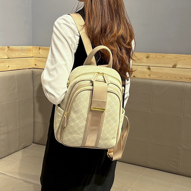 2025 neuer damen reiserucksack beige spaltleder elegant - Temu Germany
